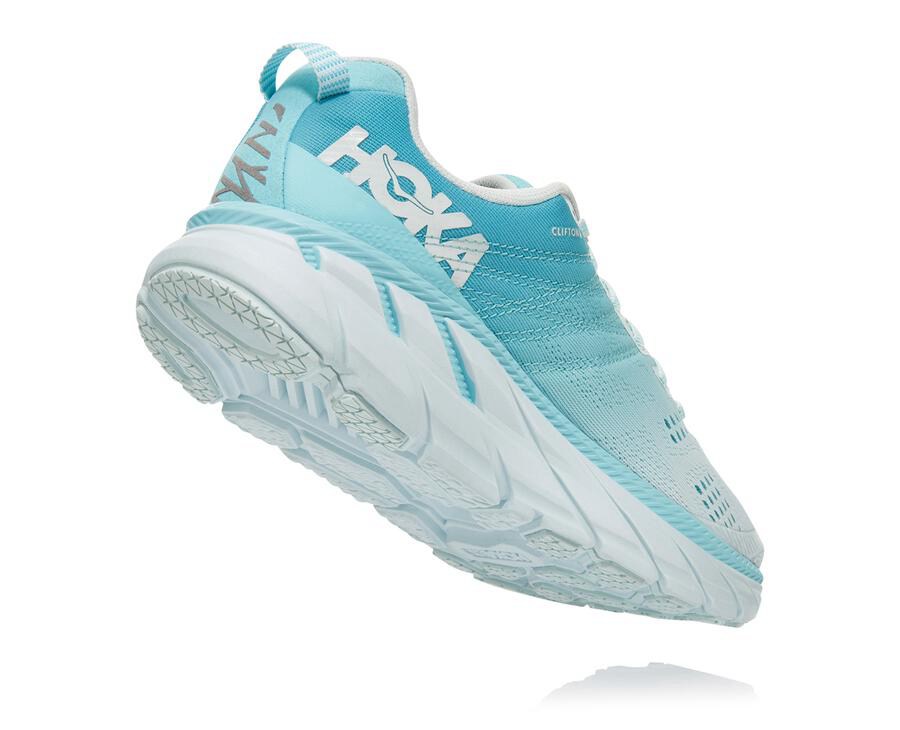 Hoka One One Yürüyüş Ayakkabısı Kadın Mavi/Beyaz - Clifton 6 - XJ3472608